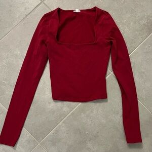 Women’s Garage Square Neck Long Sleeve Top. Size XXS